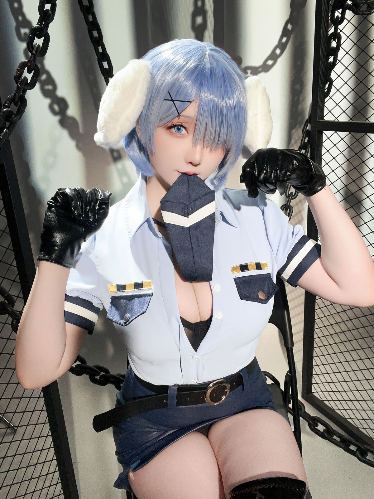 Coser@星之迟迟Hoshilily – 2024年02月计划C RE0 蕾姆 狗耳警官 Part2