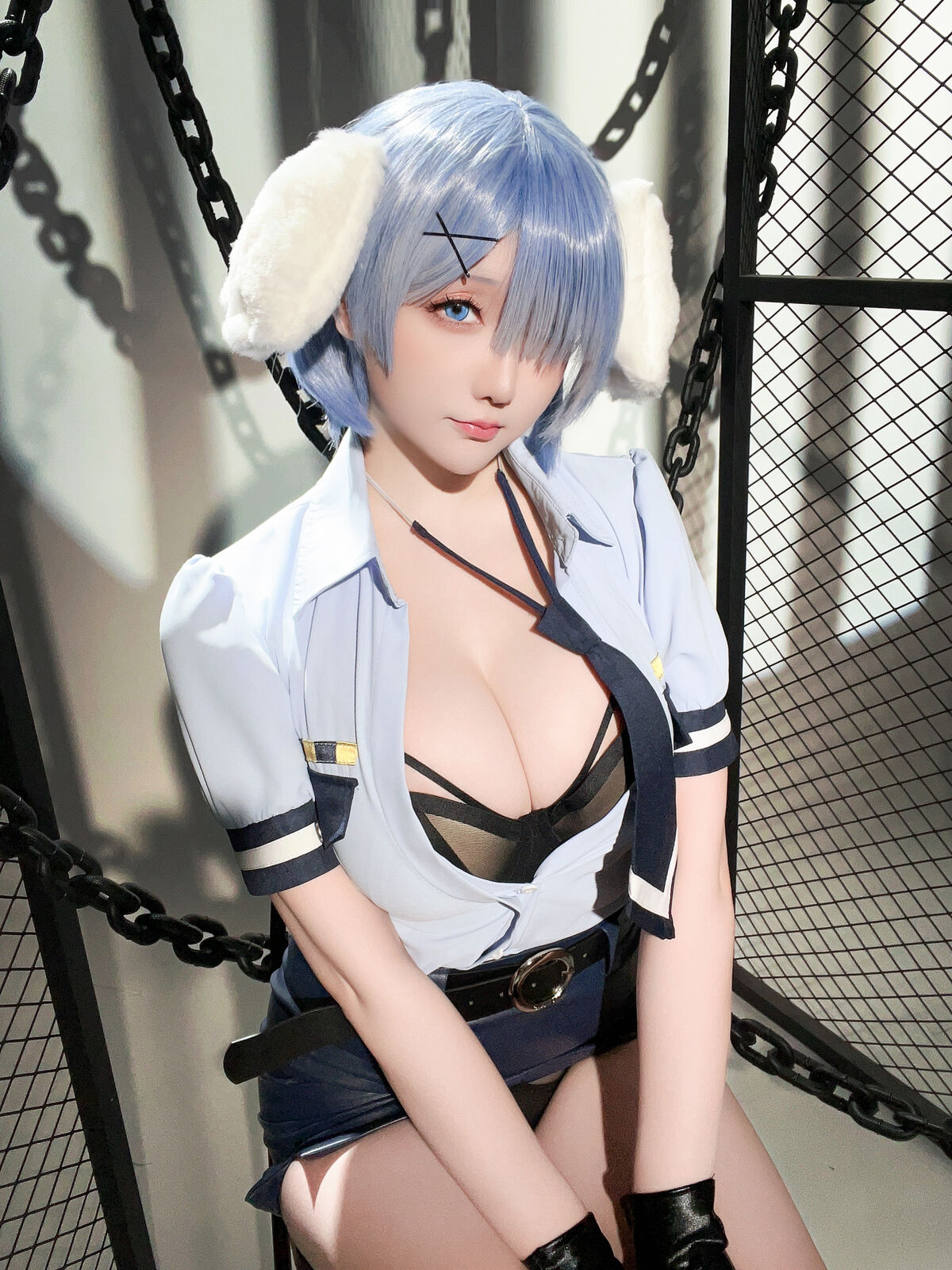 Coser@星之迟迟Hoshilily – 2024年02月计划C RE0 蕾姆 狗耳警官 Part2