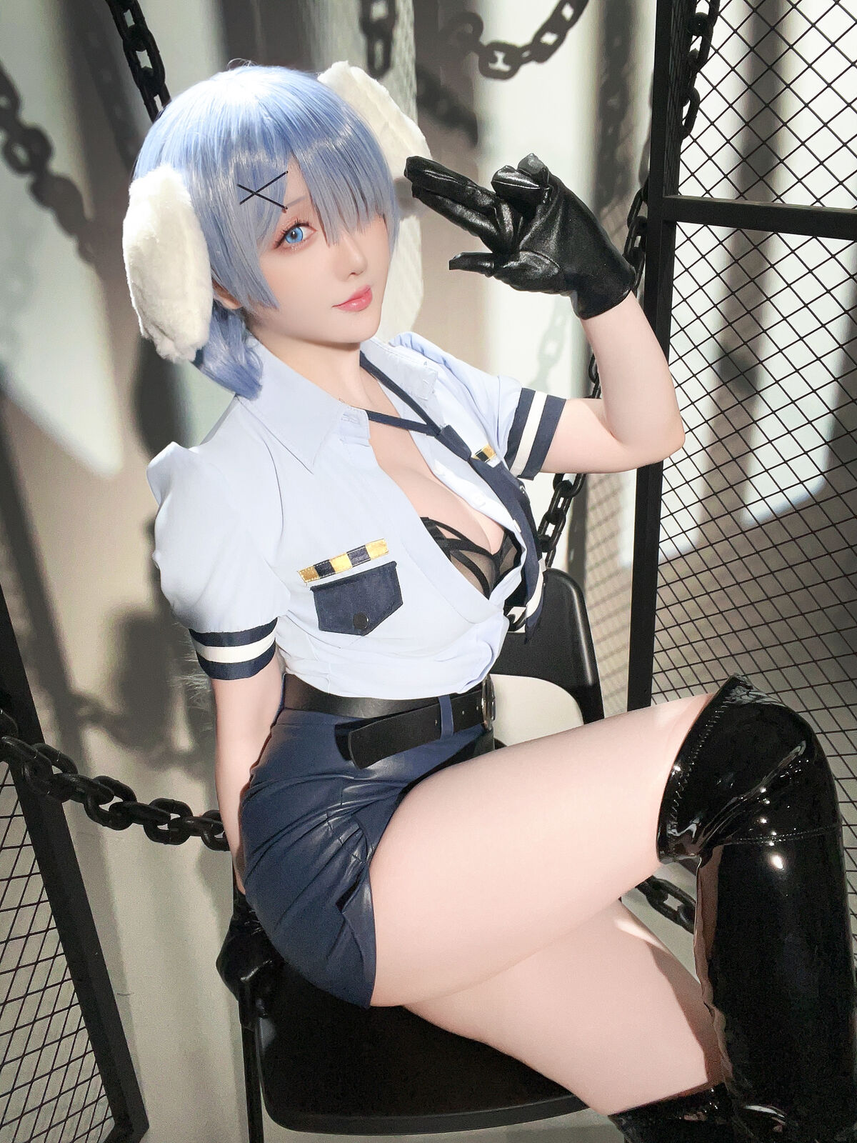 Coser@星之迟迟Hoshilily – 2024年02月计划C RE0 蕾姆 狗耳警官 Part2