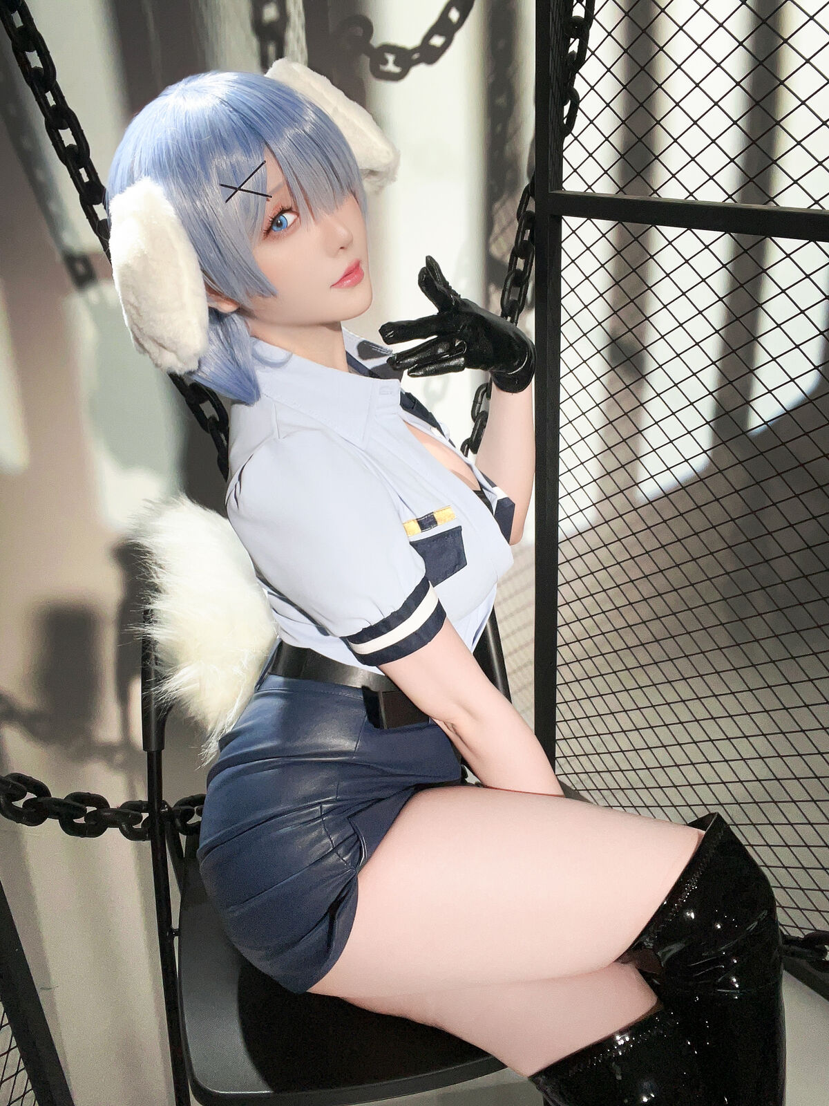 Coser@星之迟迟Hoshilily – 2024年02月计划C RE0 蕾姆 狗耳警官 Part2