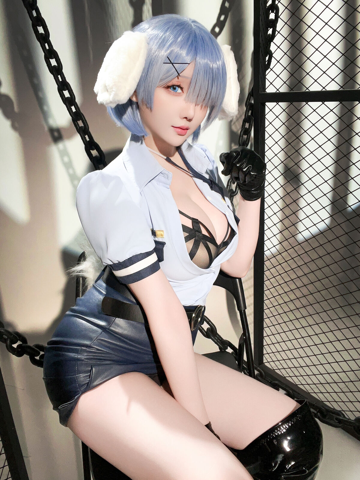 Coser@星之迟迟Hoshilily – 2024年02月计划C RE0 蕾姆 狗耳警官 Part2