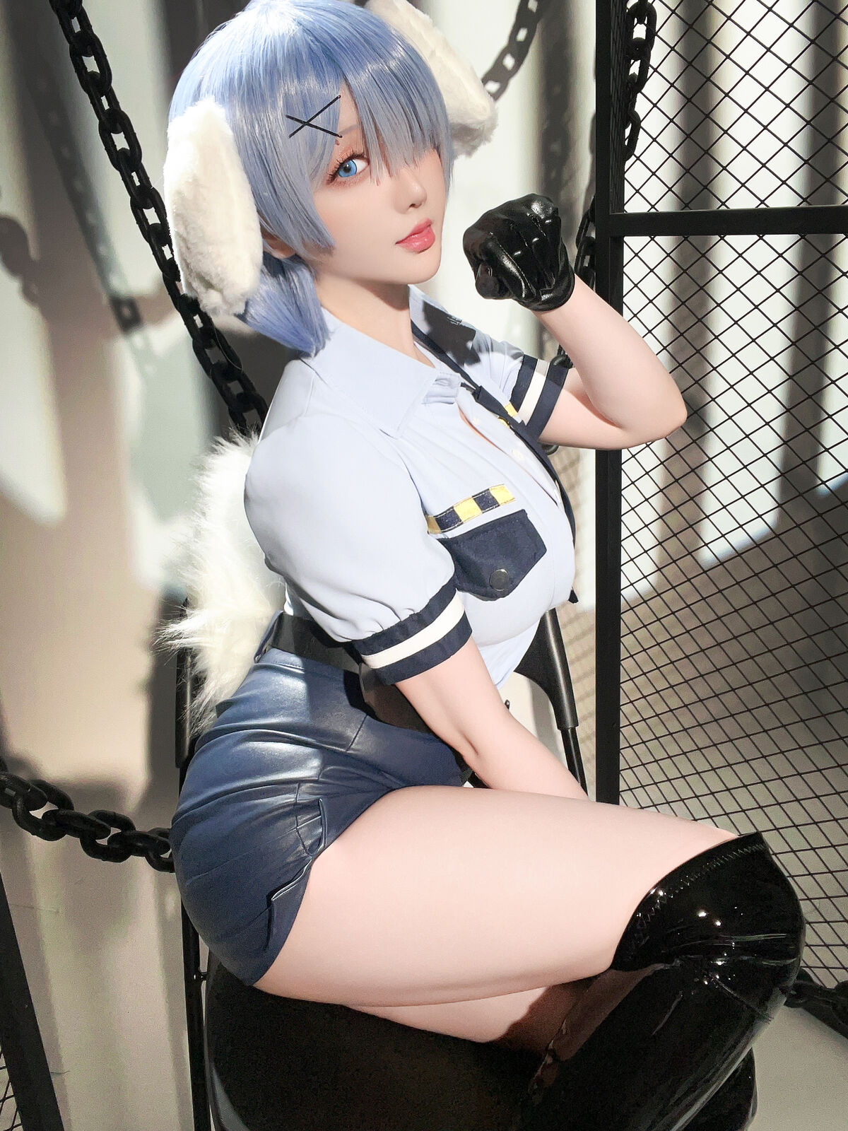 Coser@星之迟迟Hoshilily – 2024年02月计划C RE0 蕾姆 狗耳警官 Part2