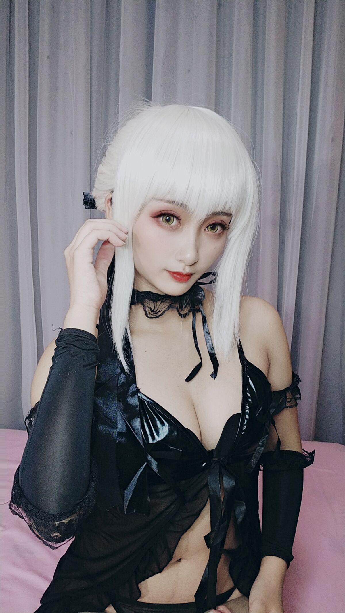 Coser@洛璃LoLiSAMA – 黑呆睡衣王座