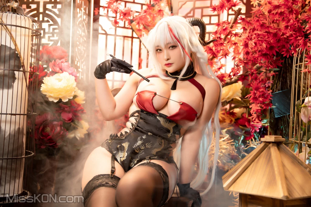 Coser@洛璃LoLiSAMA: 埃吉尔旗袍 金龙腾祥云