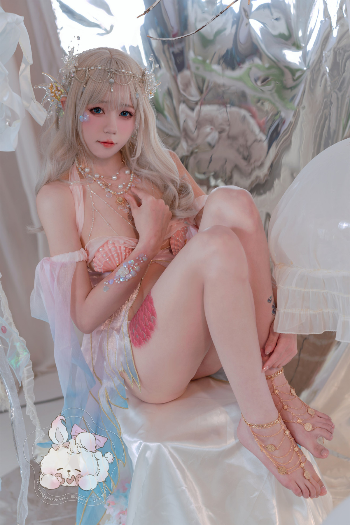 Cosplay 咬一口兔娘 海的女儿 Mermaid