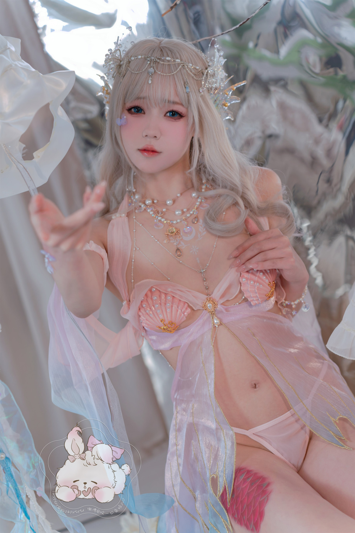 Cosplay 咬一口兔娘 海的女儿 Mermaid