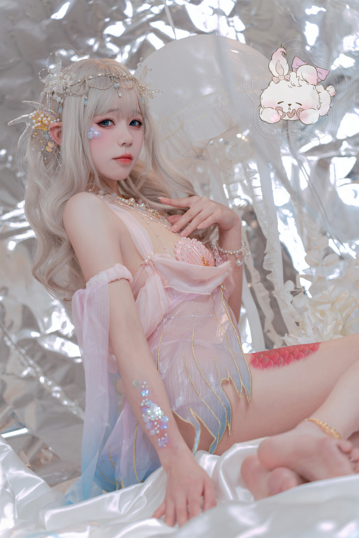 Cosplay 咬一口兔娘 海的女儿 Mermaid