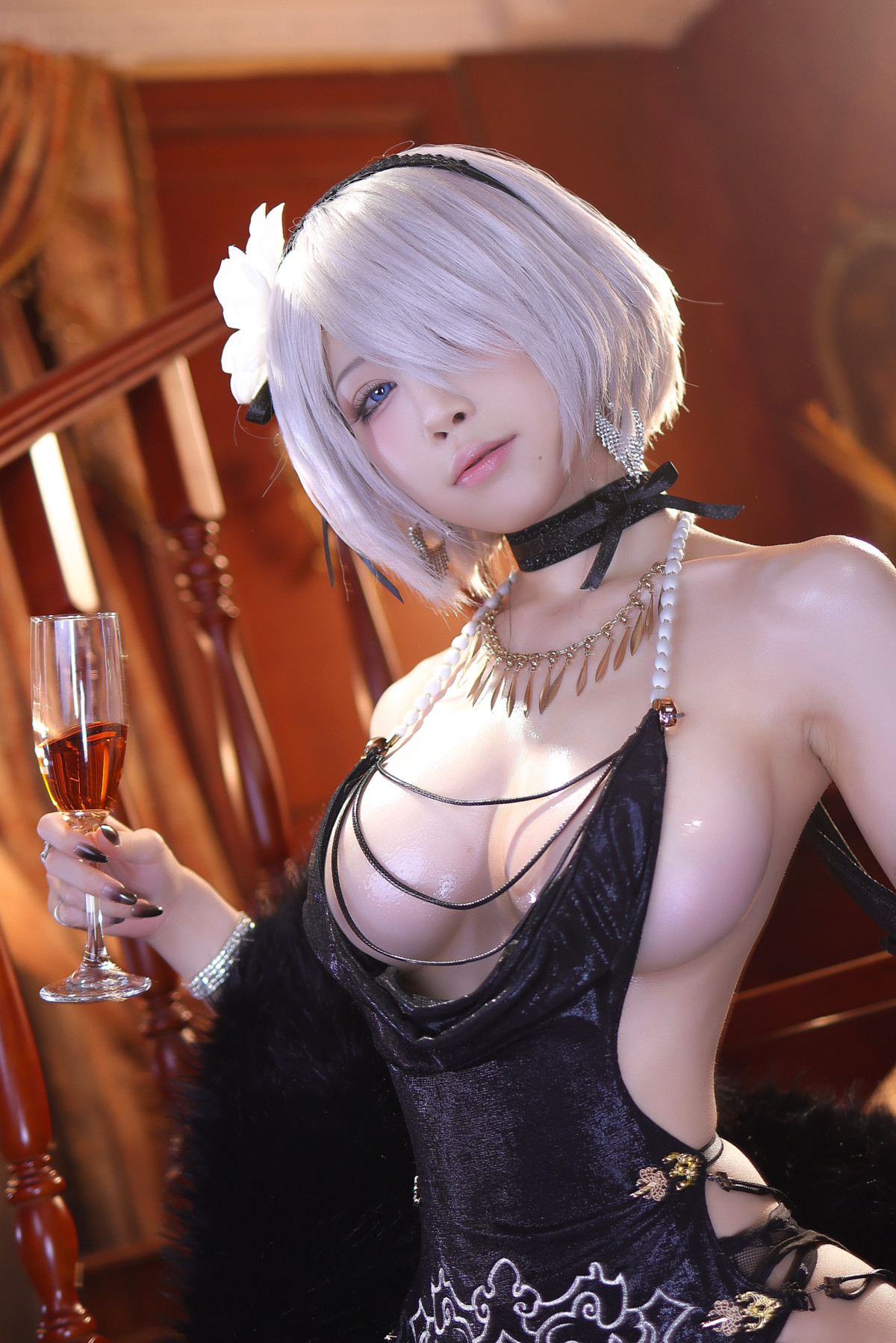 Cosplay 水淼Aqua ヨルハ二号B型 同人ドレスVer Set.02