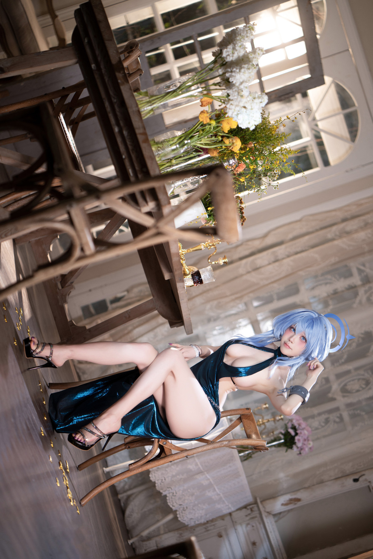 Cosplay 水淼Aqua 碧蓝档案 天雨亚子礼服 Set.01