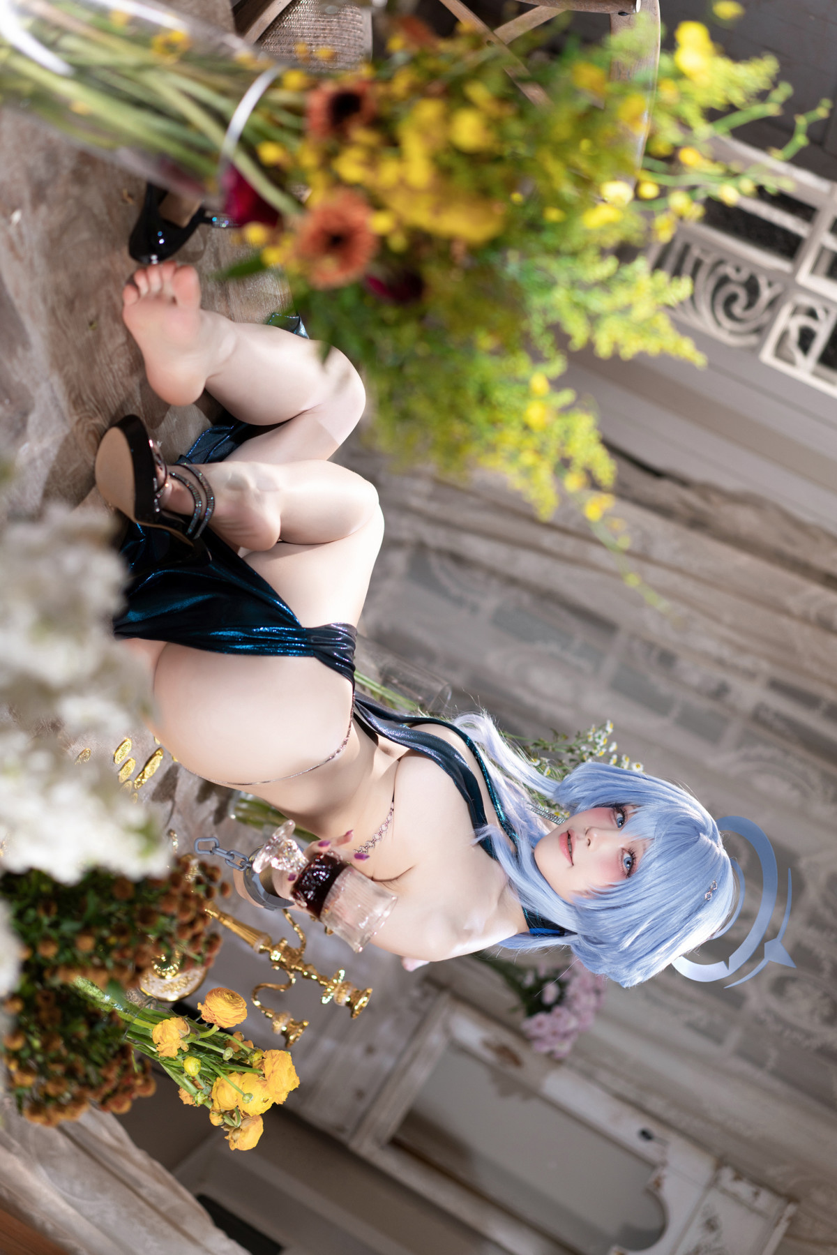 Cosplay 水淼Aqua 碧蓝档案 天雨亚子礼服 Set.01