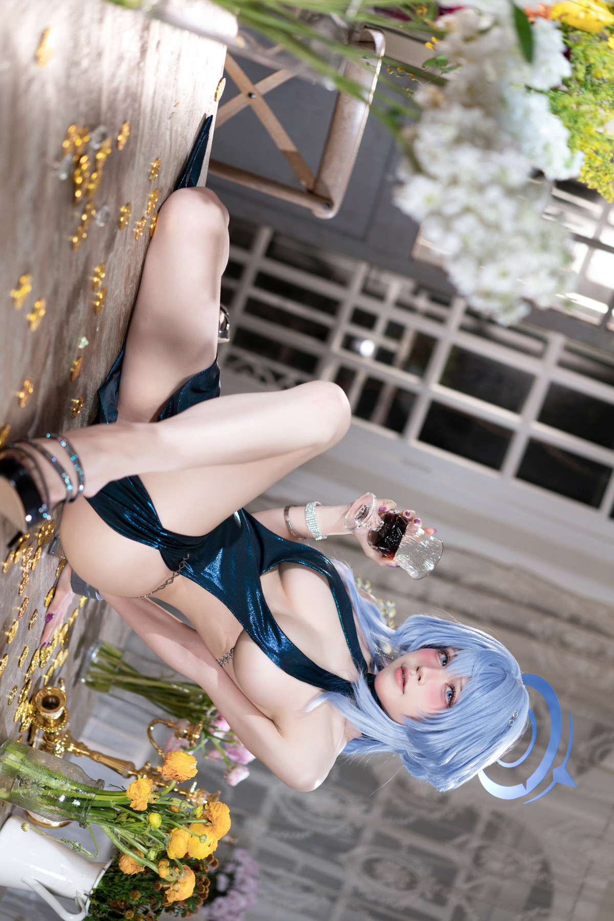 Cosplay 水淼Aqua 碧蓝档案 天雨亚子礼服 Set.01