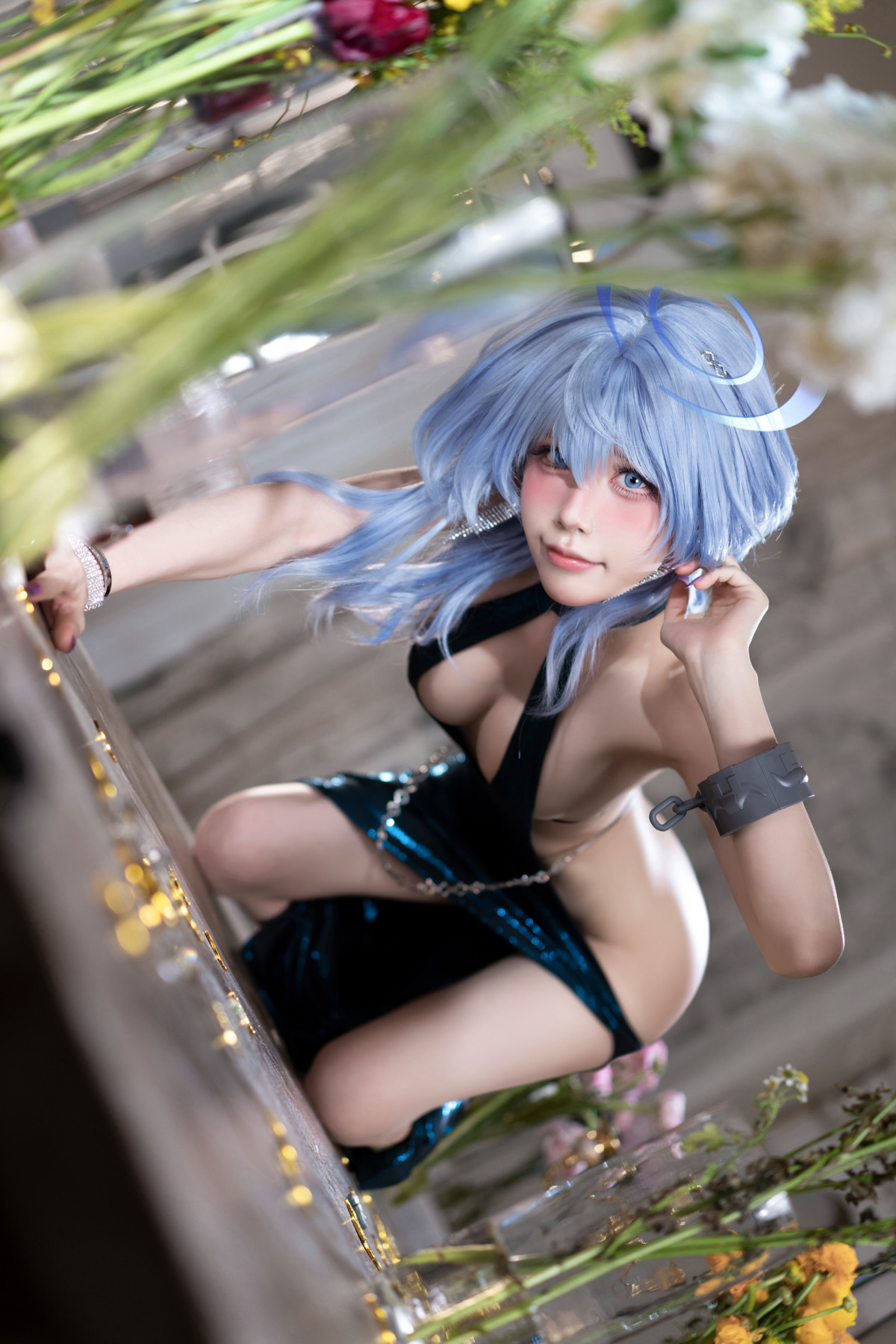 Cosplay 水淼Aqua 碧蓝档案 天雨亚子礼服 Set.01