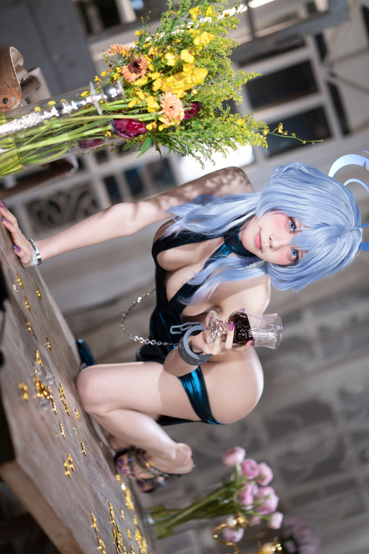 Cosplay 水淼Aqua 碧蓝档案 天雨亚子礼服 Set.01