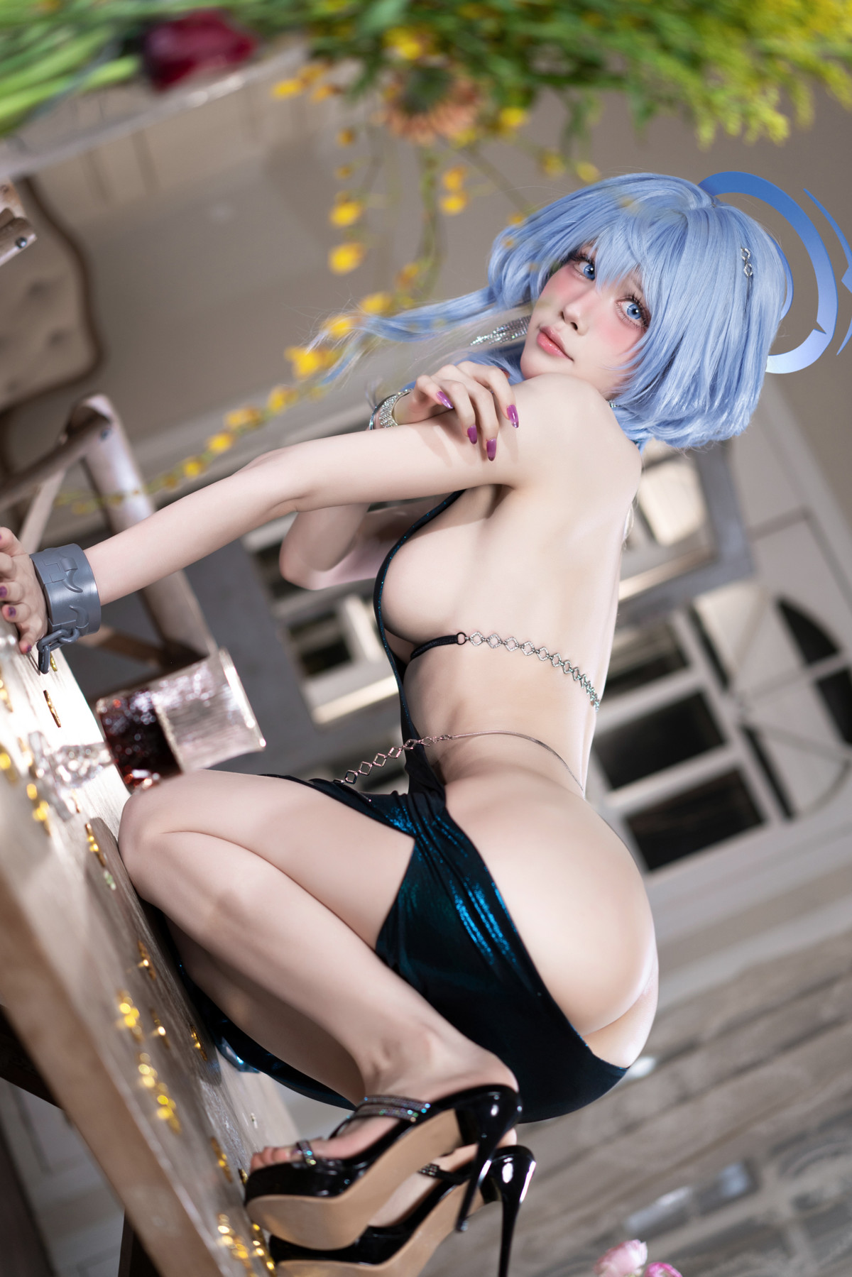 Cosplay 水淼Aqua 碧蓝档案 天雨亚子礼服 Set.01