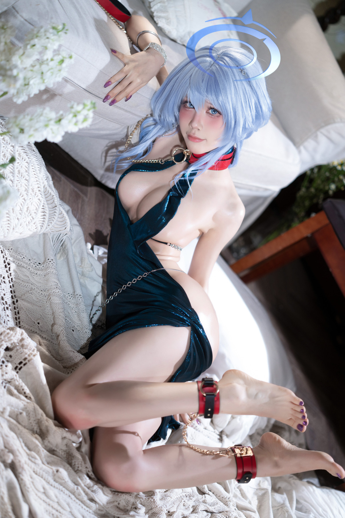 Cosplay 水淼Aqua 碧蓝档案 天雨亚子礼服 Set.02