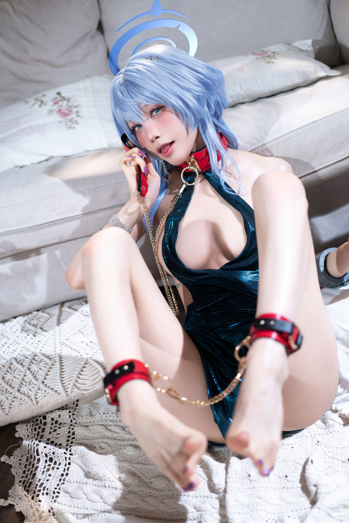 Cosplay 水淼Aqua 碧蓝档案 天雨亚子礼服 Set.02