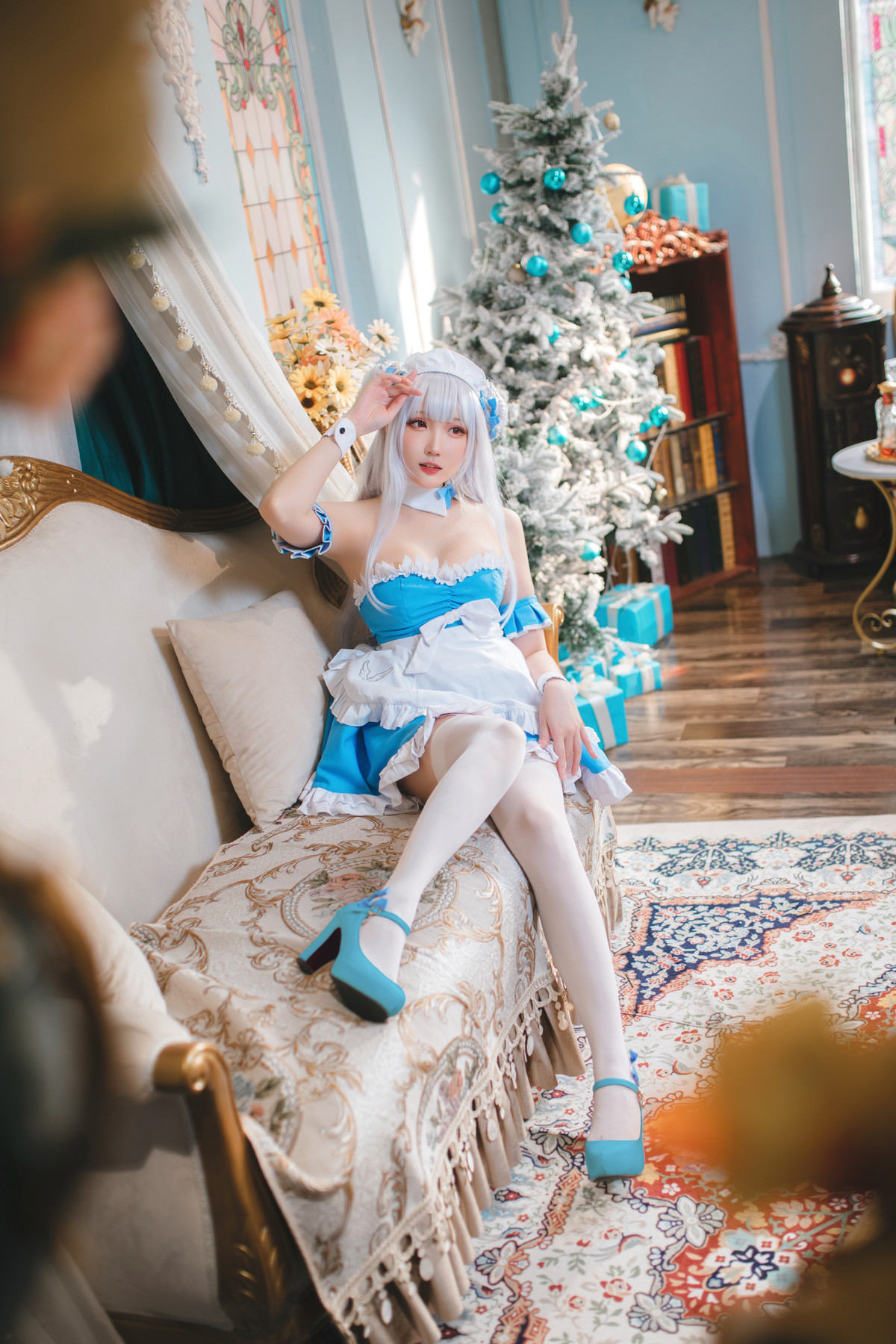 Cosplay 瓜希酱 碧蓝航线 小天鹅女仆