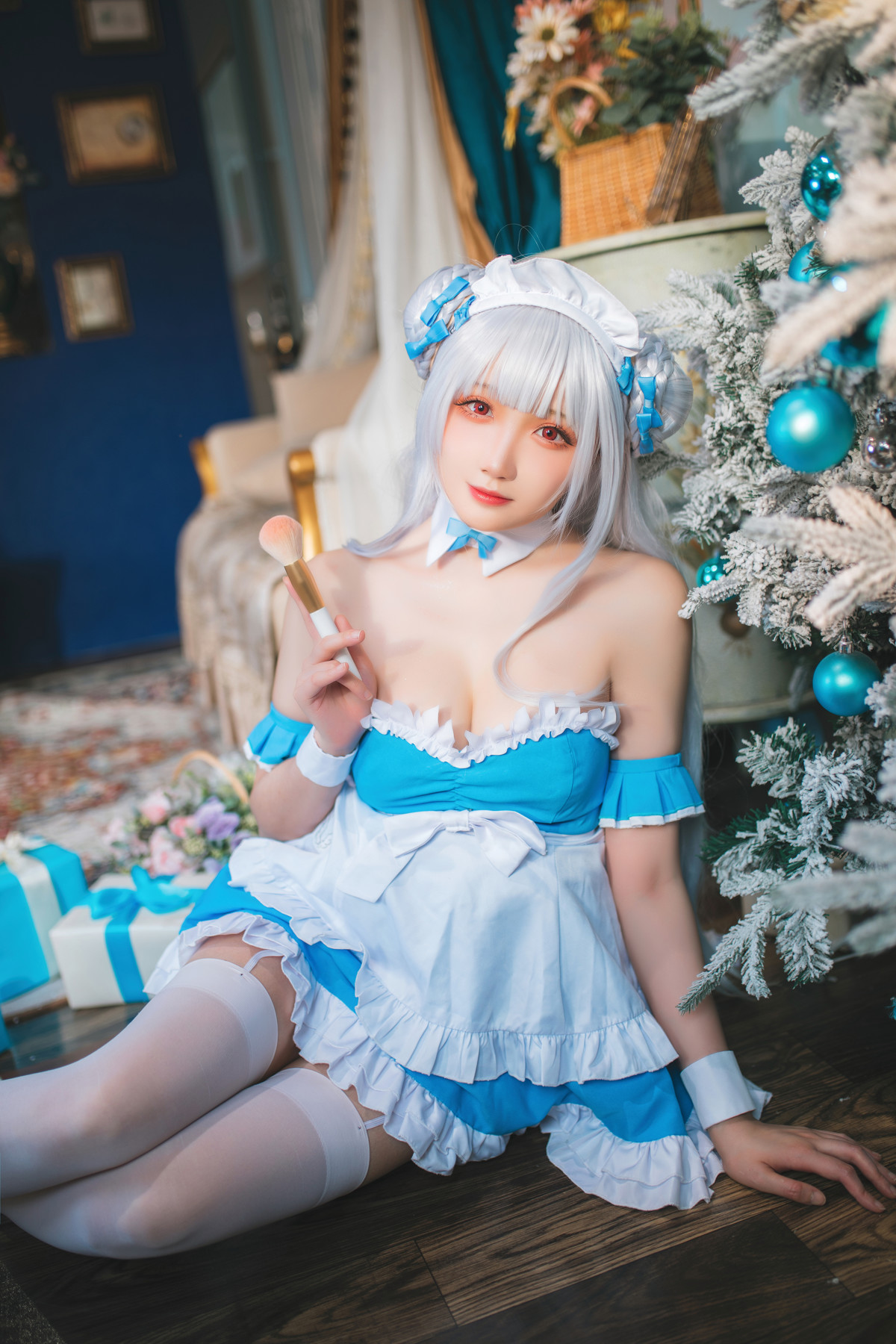 Cosplay 瓜希酱 碧蓝航线 小天鹅女仆