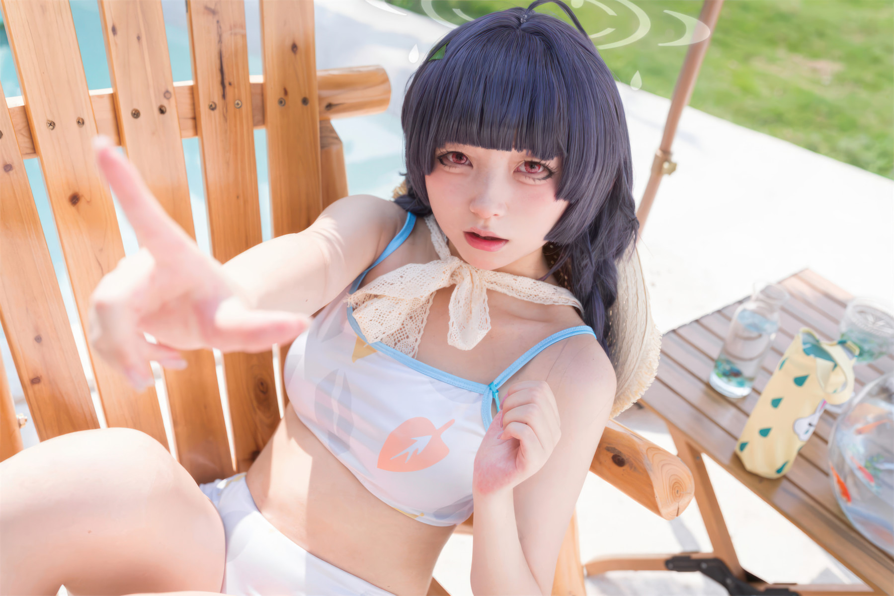 Cosplay 花铃 碧蓝档案 美游泳装