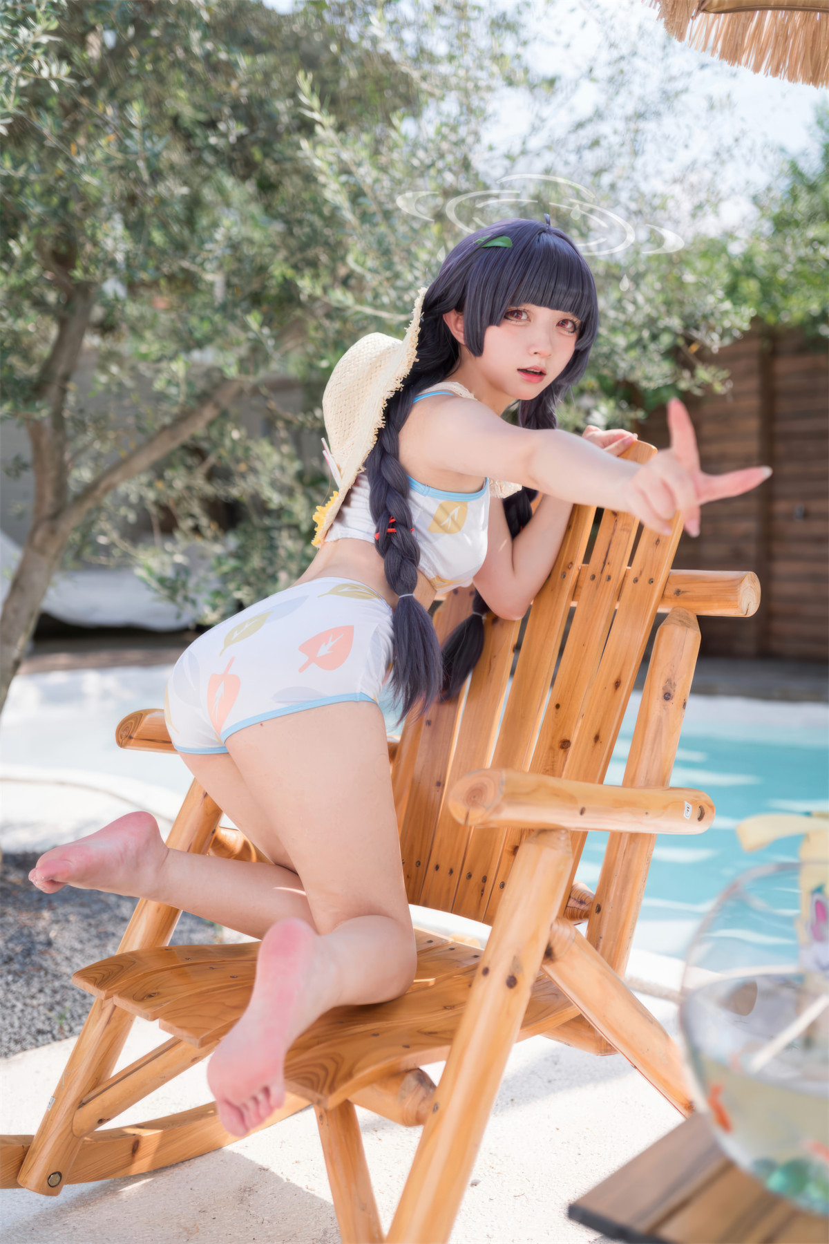 Cosplay 花铃 碧蓝档案 美游泳装