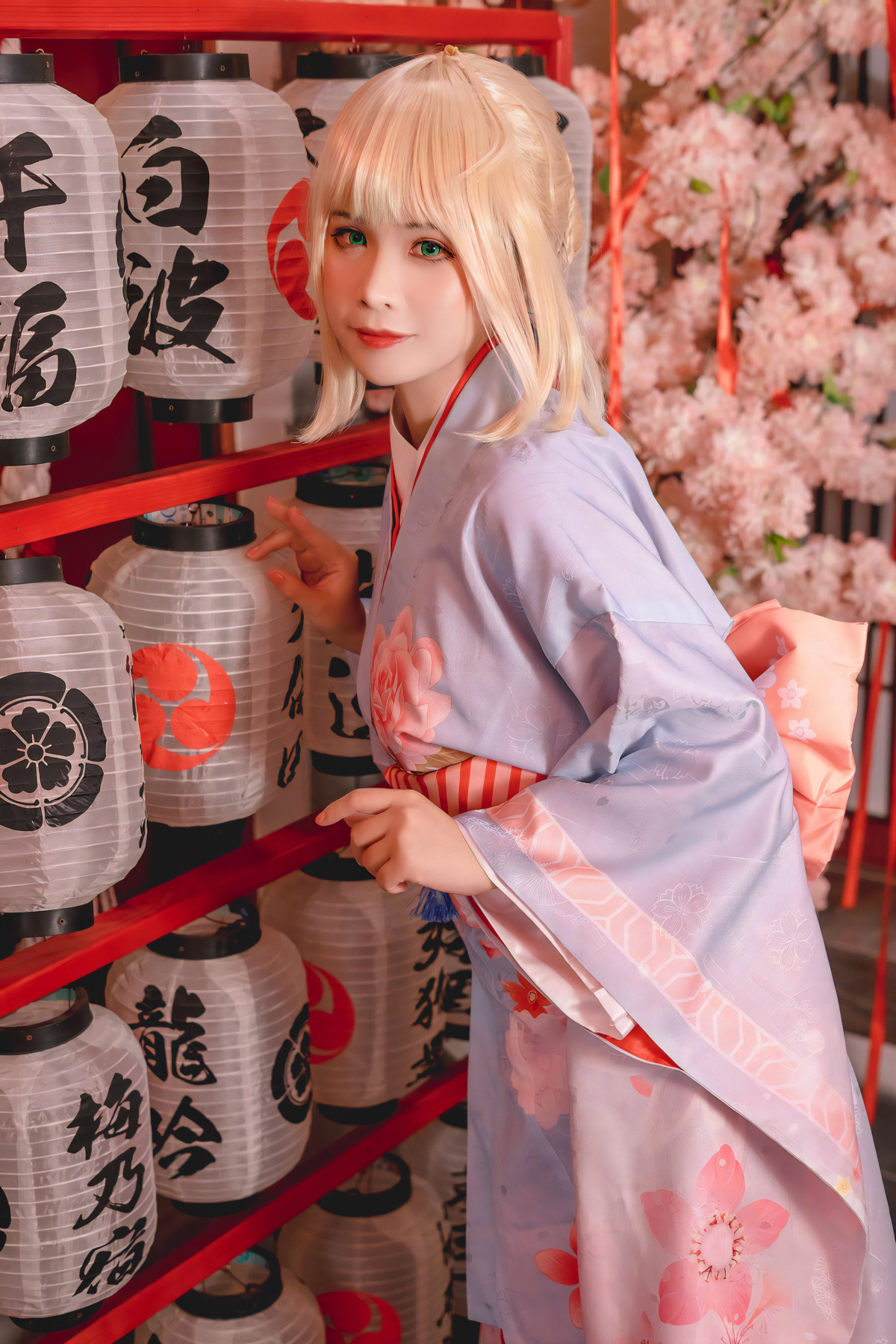 Cosplay Pyonピオン Saber セイバー Kimono