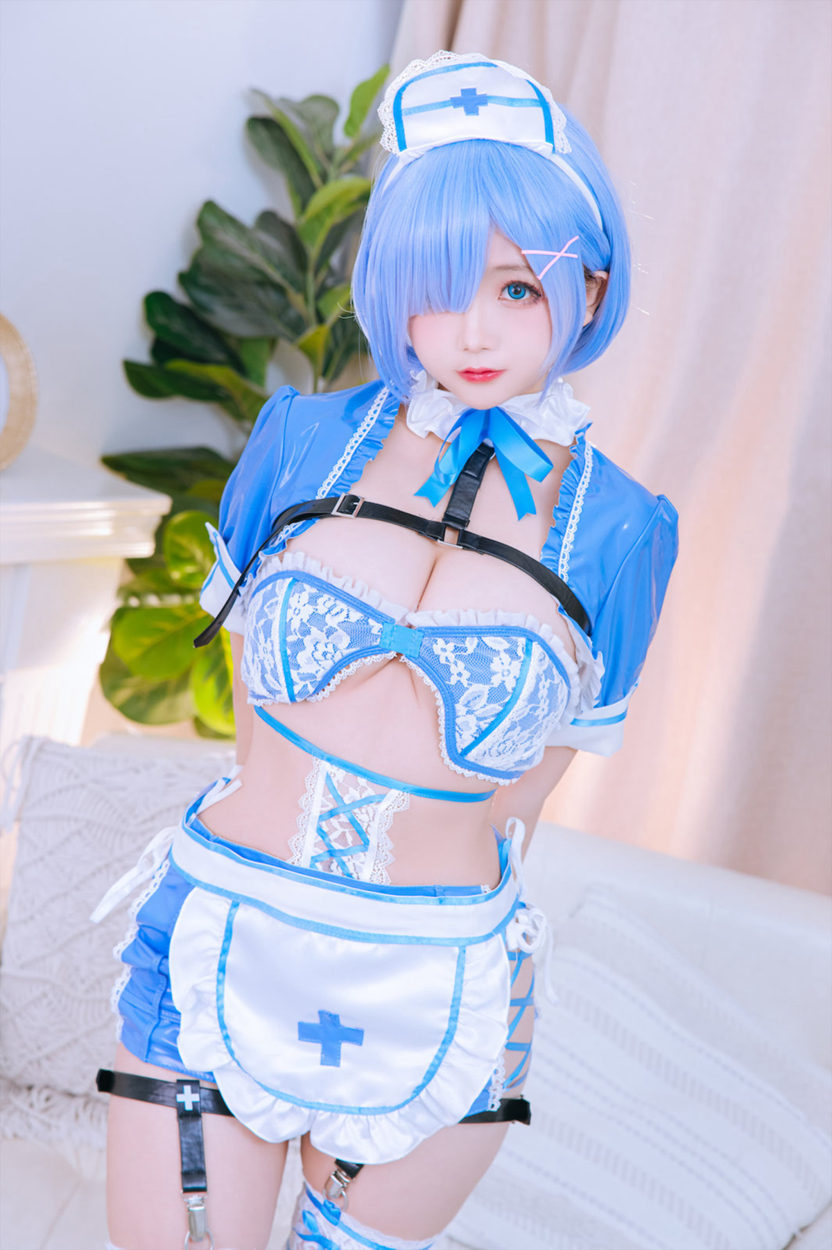 Cosplay 日奈娇 蕾姆蓝色护士 Set.01