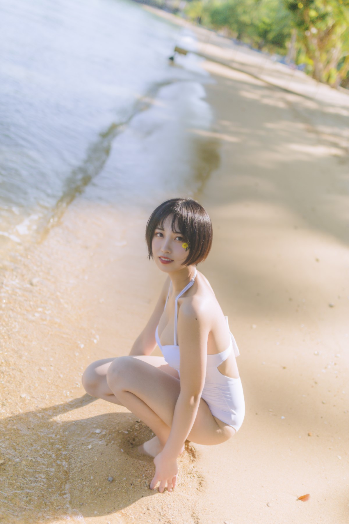 Coser@念雪 Vol.017 白色泳衣