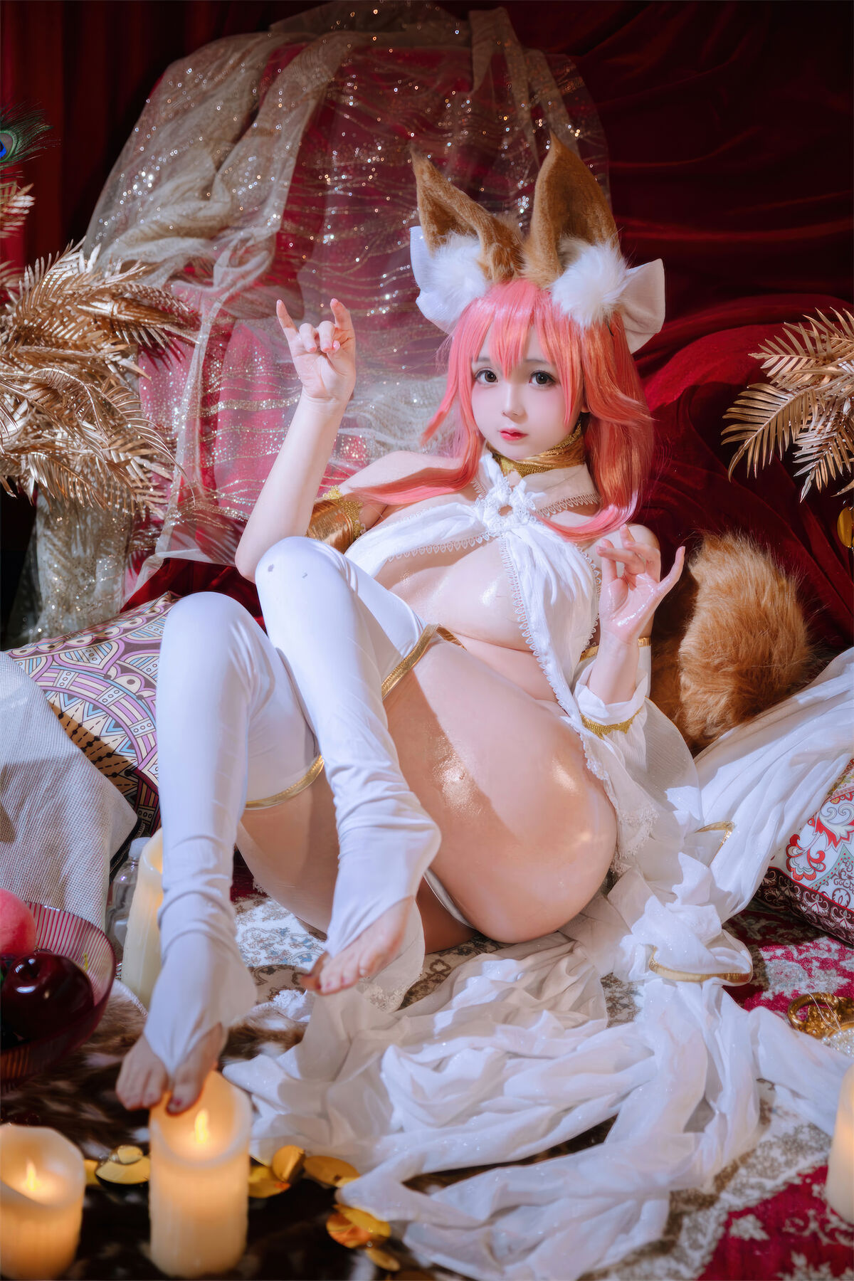 Coser@日奈娇 – 玉藻前舞娘 – 涂油