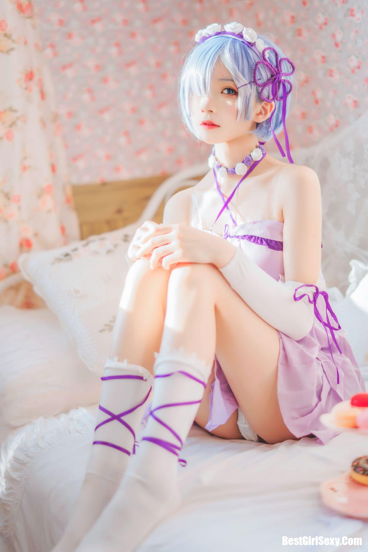 Coser@桜桃喵 Vol.037 蕾姆小睡裙