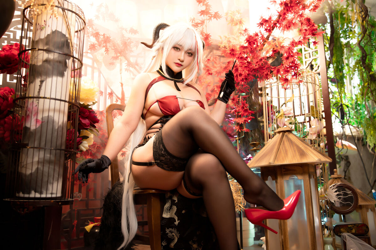 Coser@洛璃LoLiSAMA – 埃吉尔旗袍 金龙腾祥云