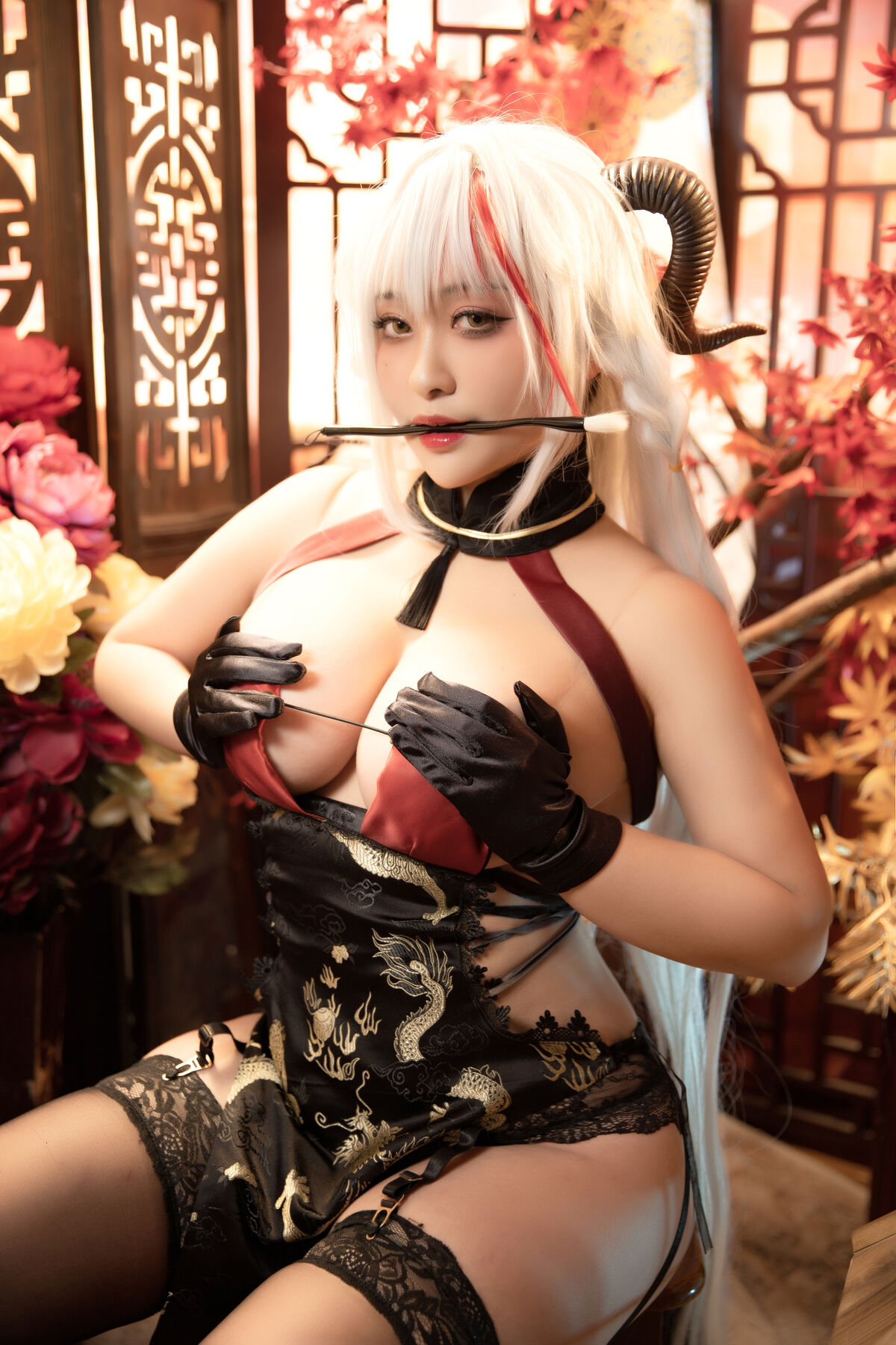 Coser@洛璃LoLiSAMA – 埃吉尔旗袍 金龙腾祥云