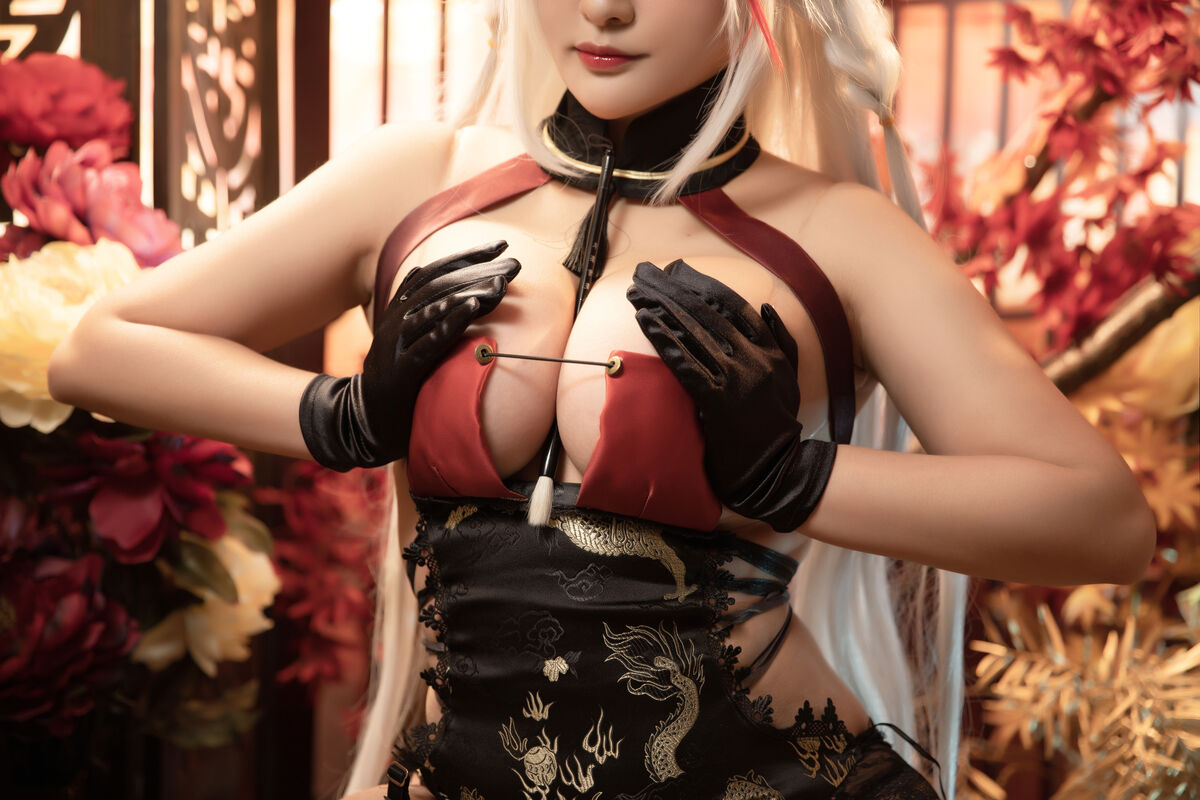 Coser@洛璃LoLiSAMA – 埃吉尔旗袍 金龙腾祥云