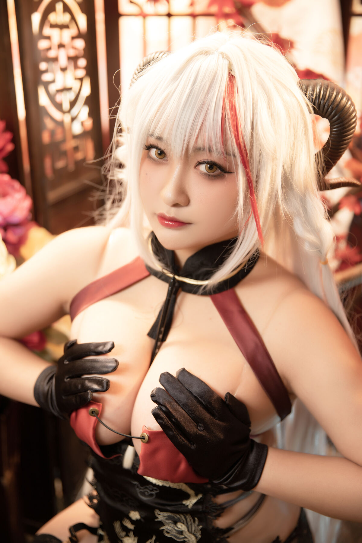 Coser@洛璃LoLiSAMA – 埃吉尔旗袍 金龙腾祥云