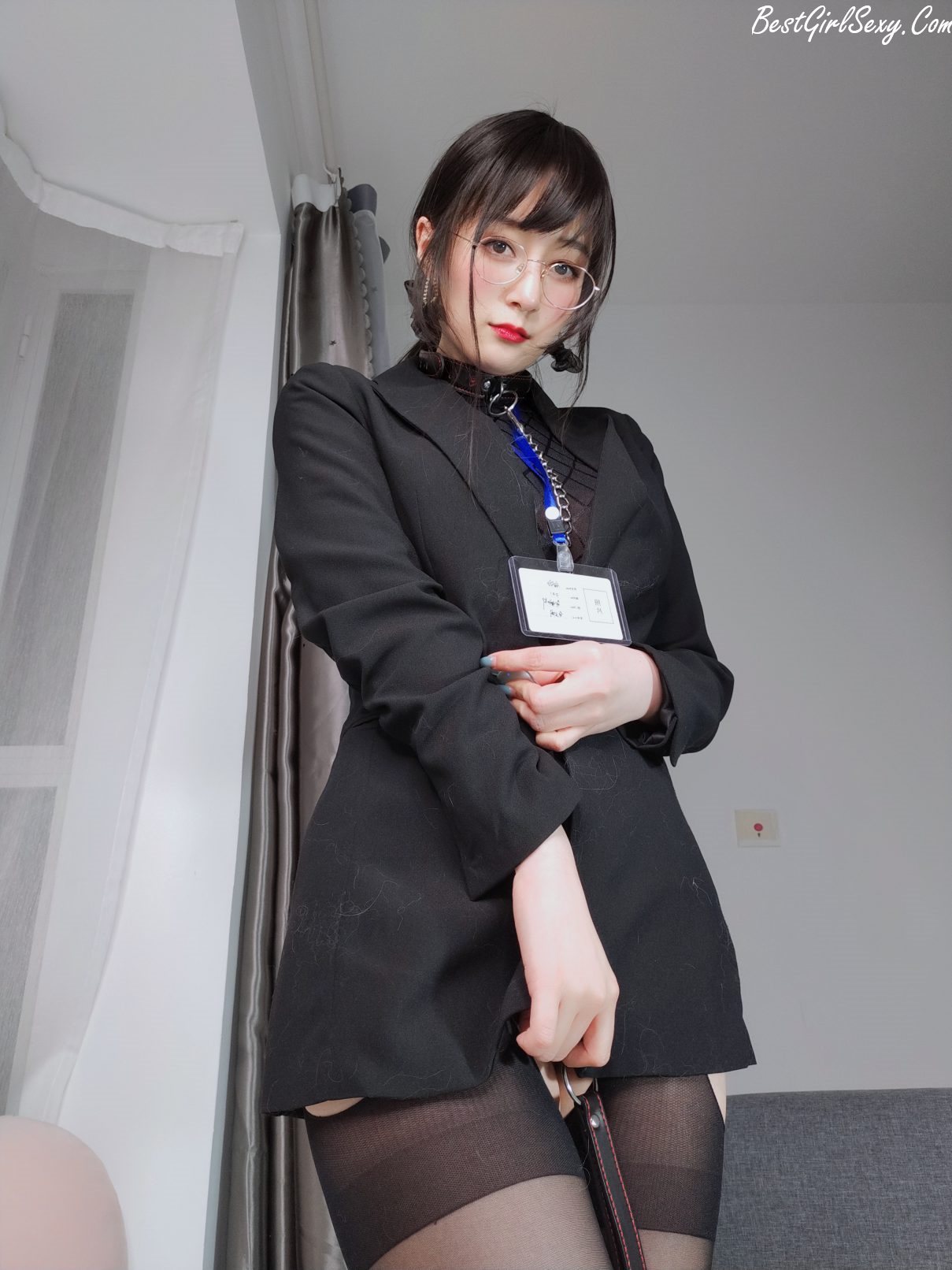 Coser@白银81 Vol.057 自撮り 黑丝情趣 A