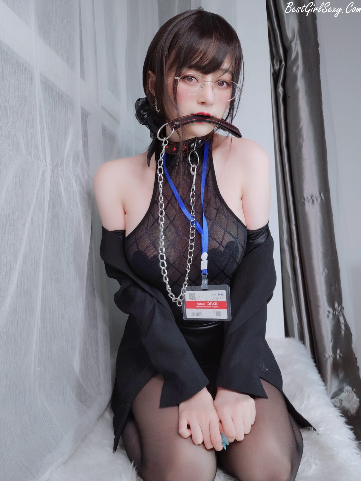 Coser@白银81 Vol.057 自撮り 黑丝情趣 A