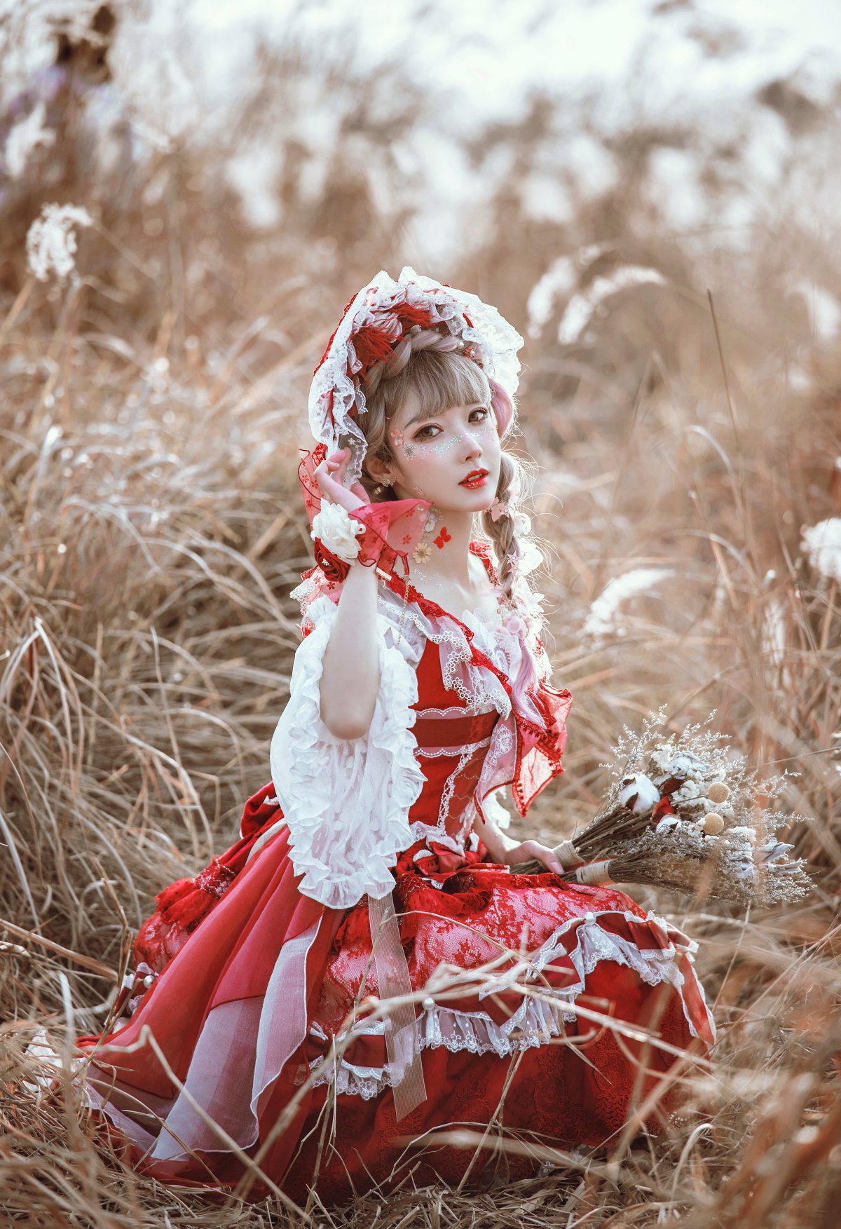 Coser@阿包也是兔娘 Vol.017 lolita红裙