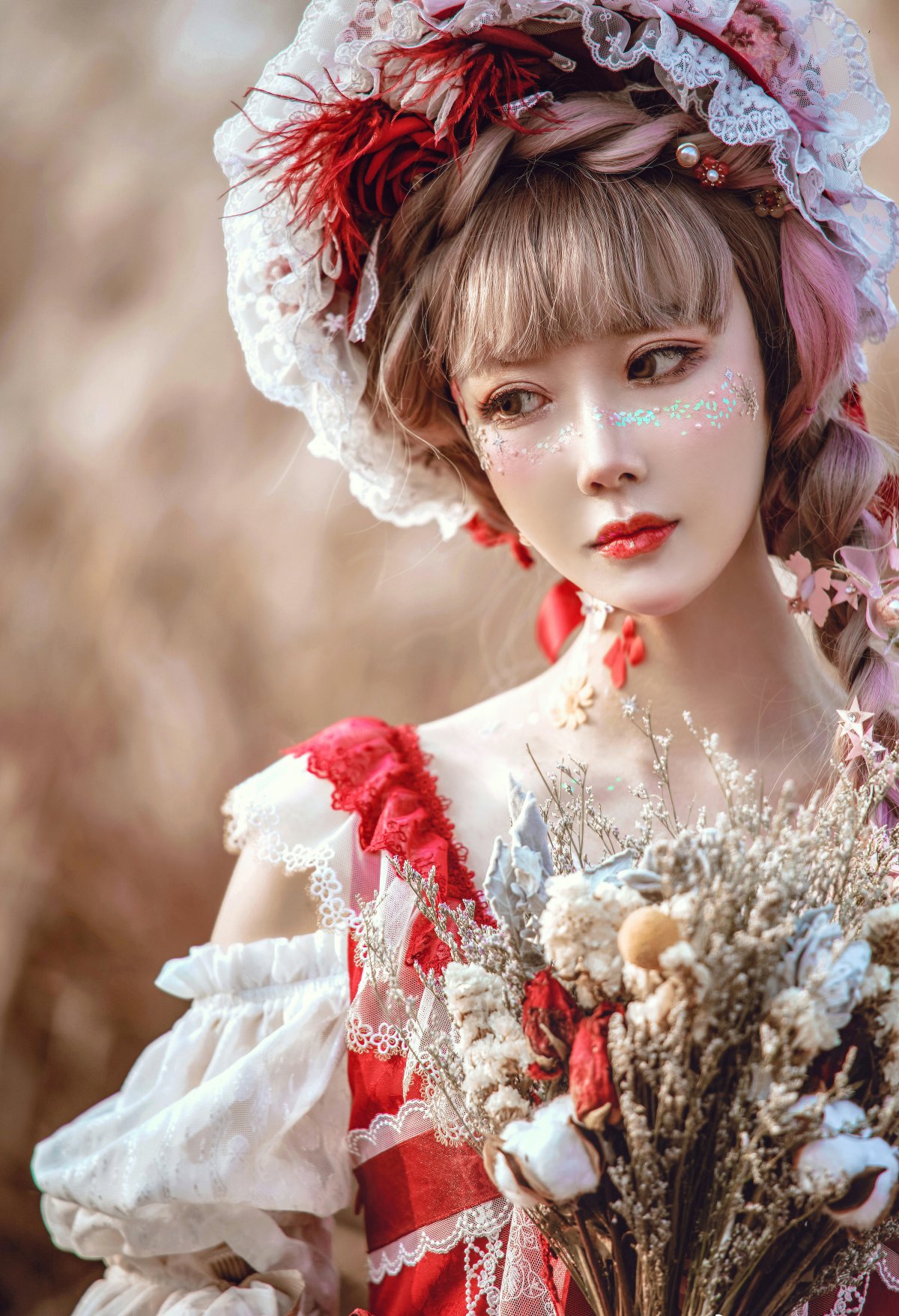 Coser@阿包也是兔娘 Vol.017 lolita红裙