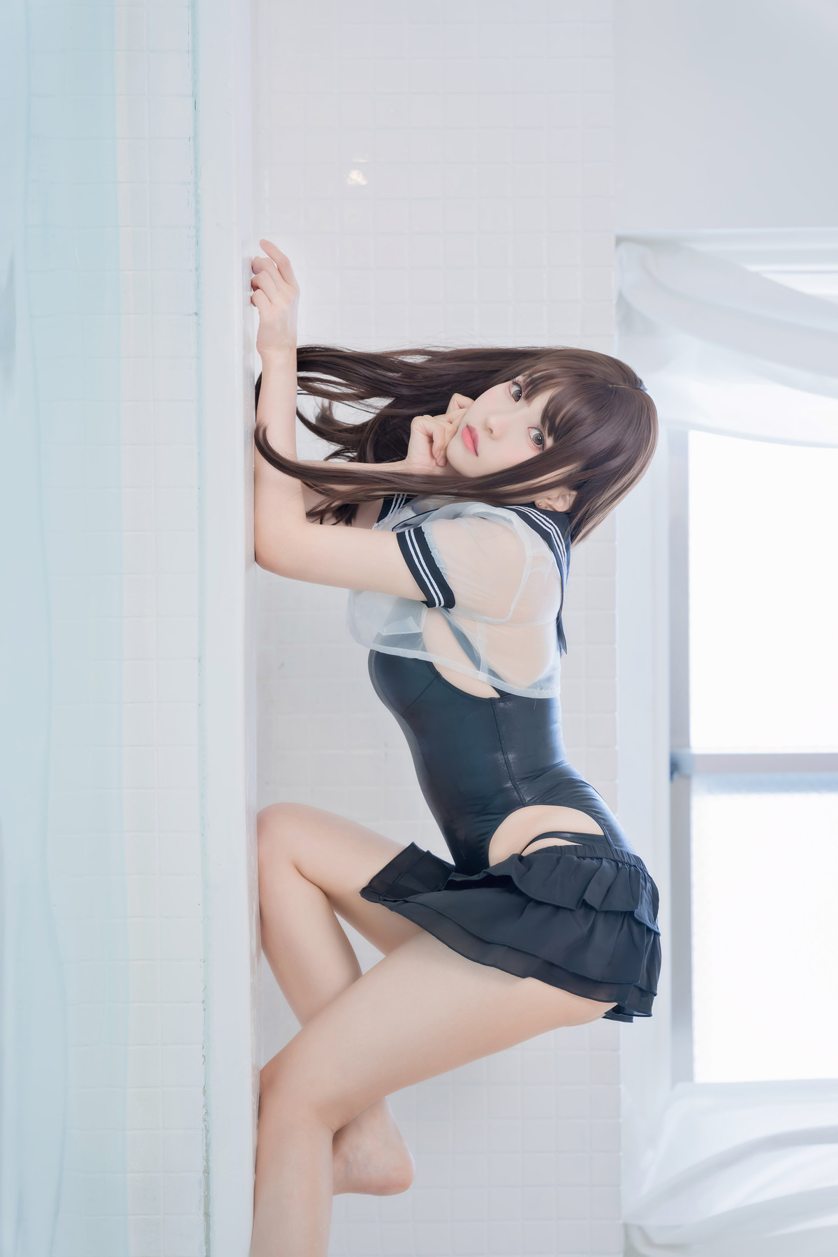 Cosplay ElyEE子 Racing Swimsuit 競泳水手服 Set.01