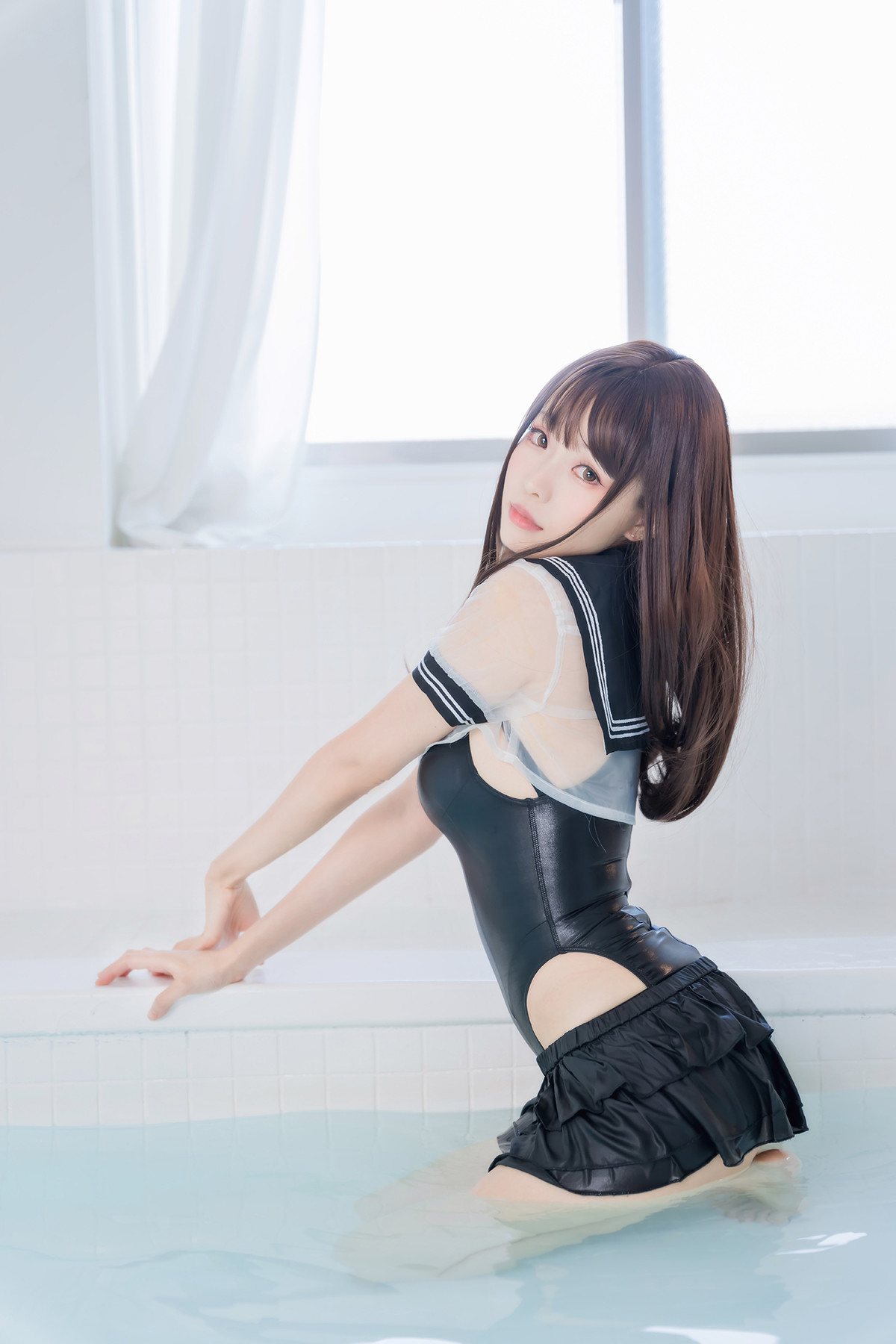 Cosplay ElyEE子 Racing Swimsuit 競泳水手服 Set.01