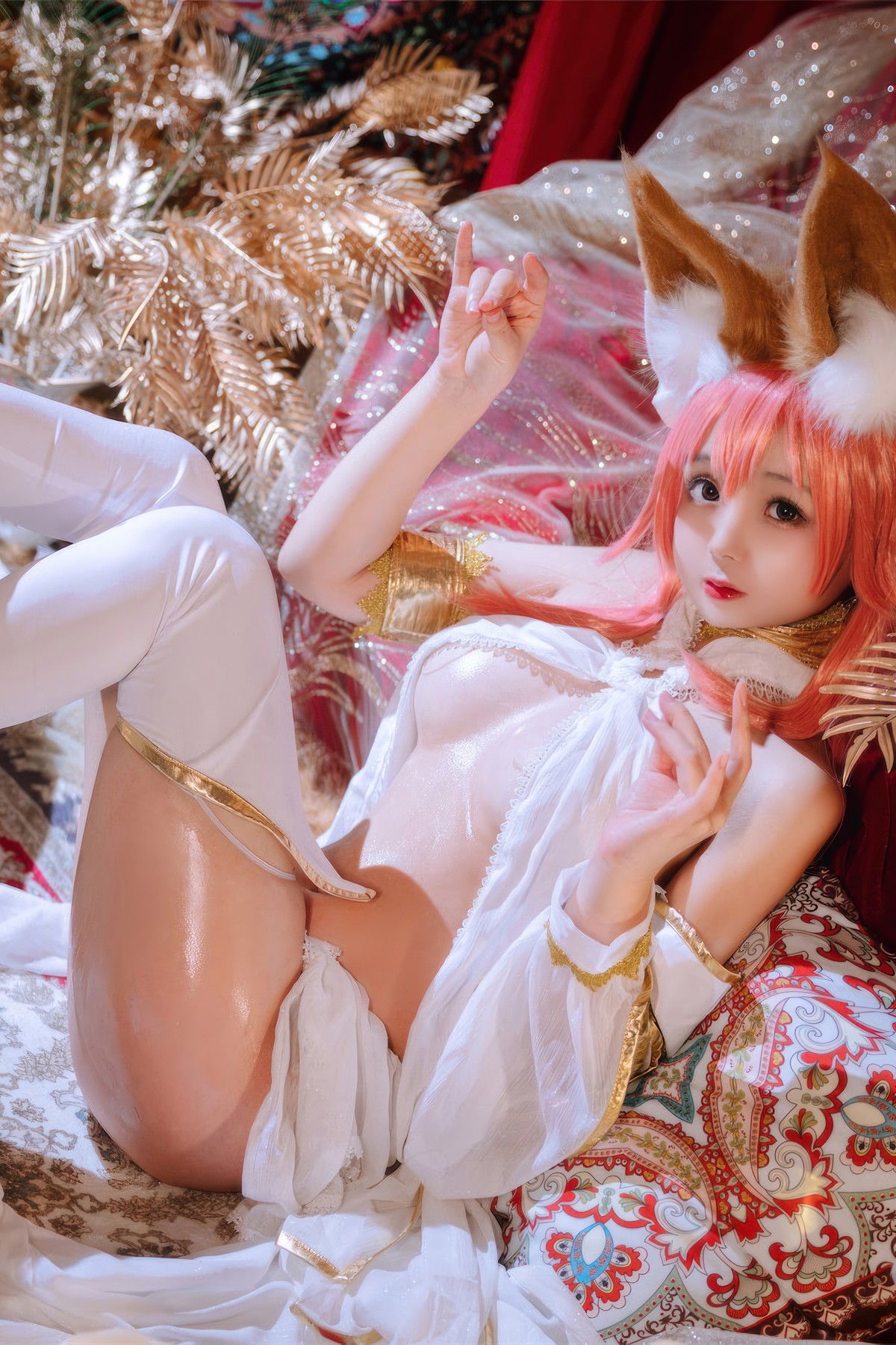 Cosplay Rinaijiao日奈娇 玉藻前舞娘 涂油 Set.02