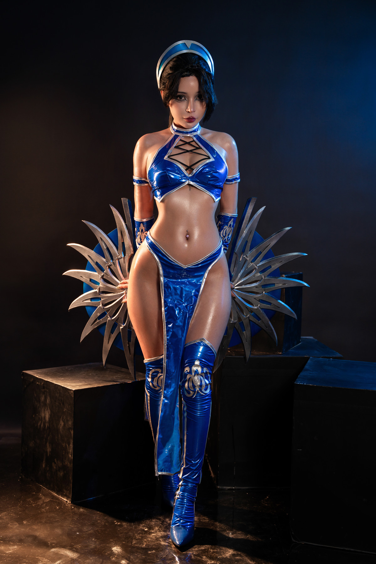 Cosplay Umeko.J Kitana Mortal Kombat Set.02