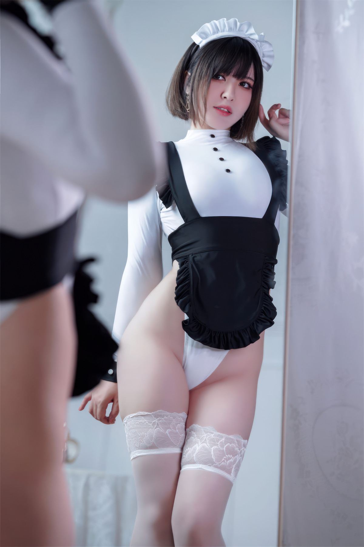 Cosplay 半半子Banbanko 纯白女仆