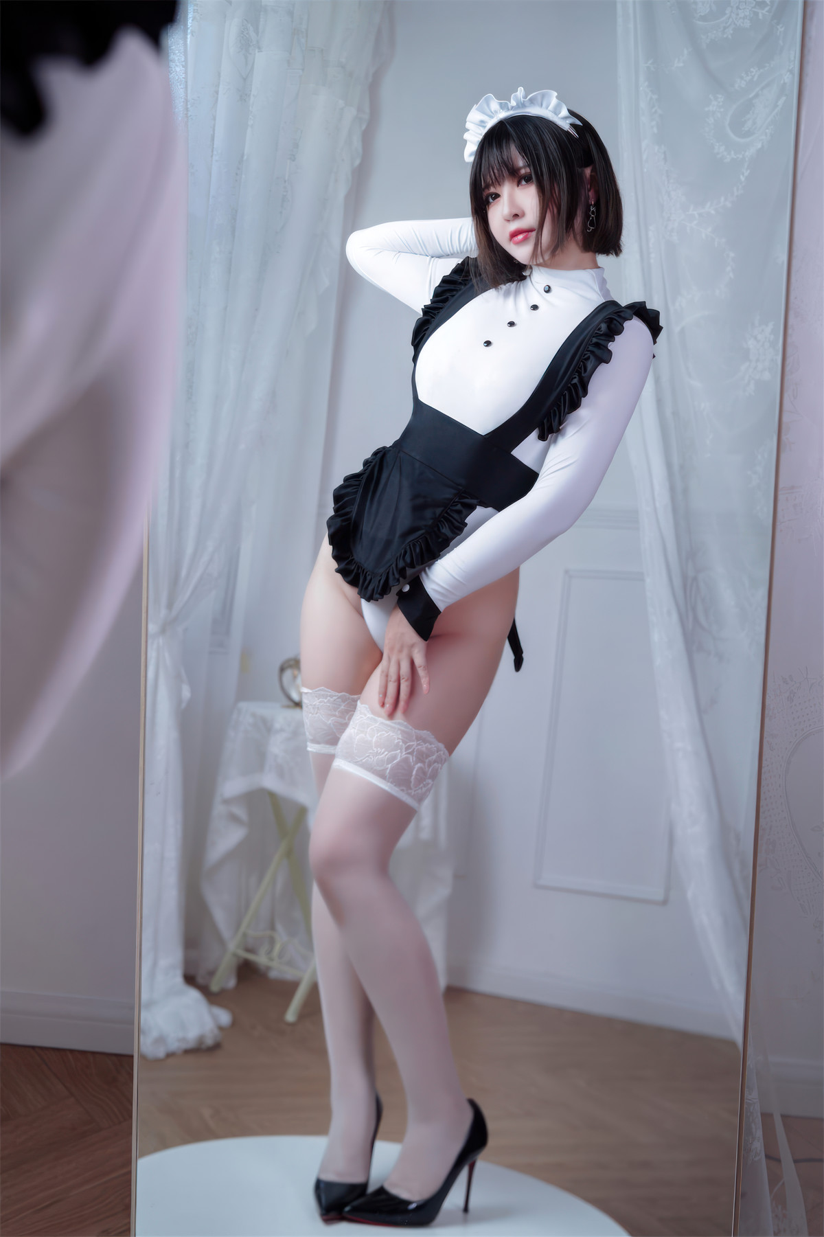 Cosplay 半半子Banbanko 纯白女仆