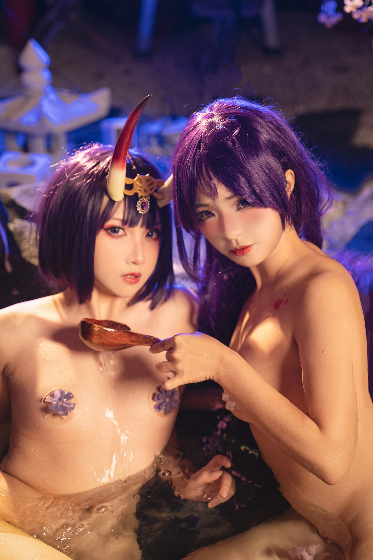 Cosplay 小和甜酒 阿呀 温泉酒吞奶光双人 Set.01