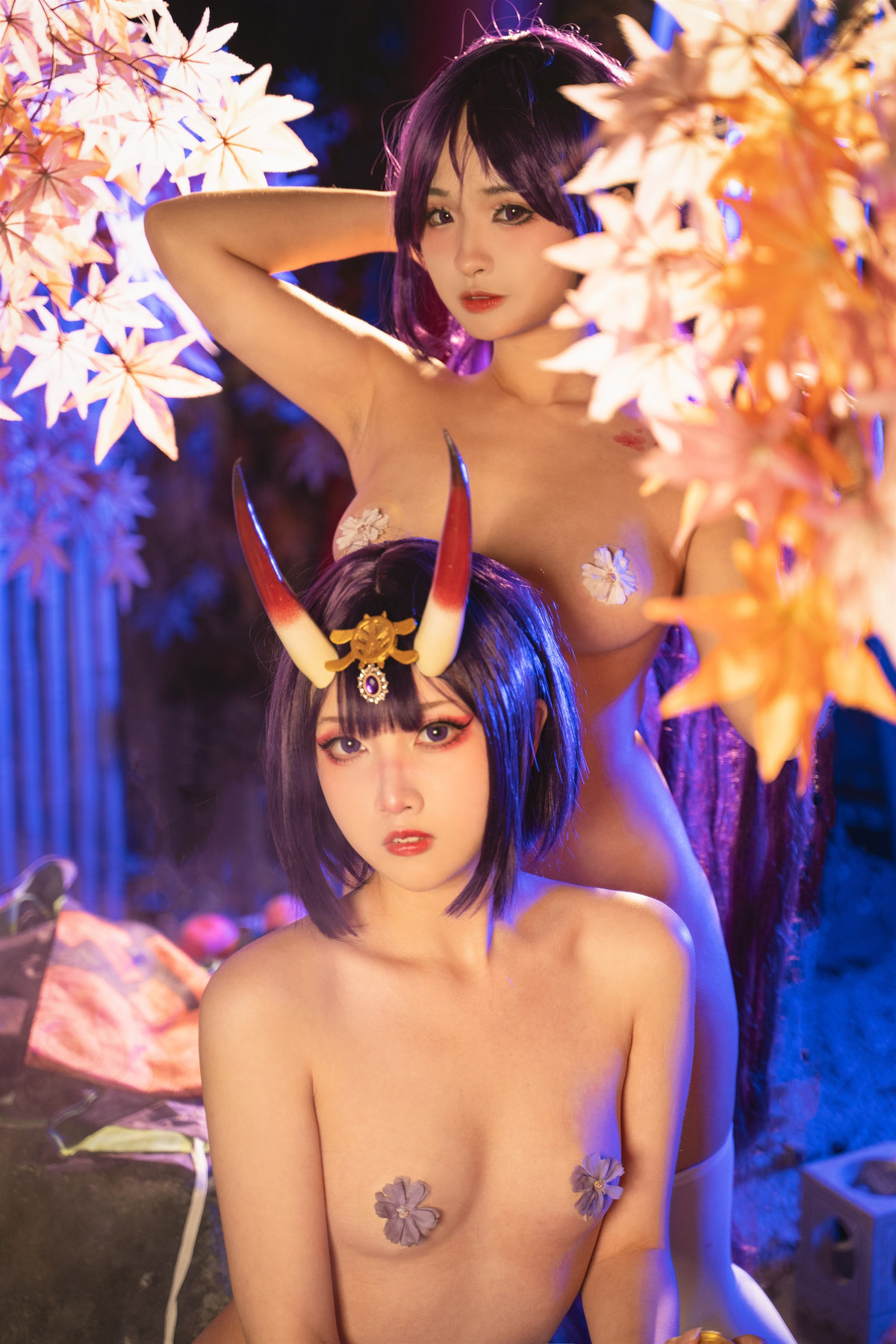 Cosplay 小和甜酒 阿呀 温泉酒吞奶光双人 Set.02