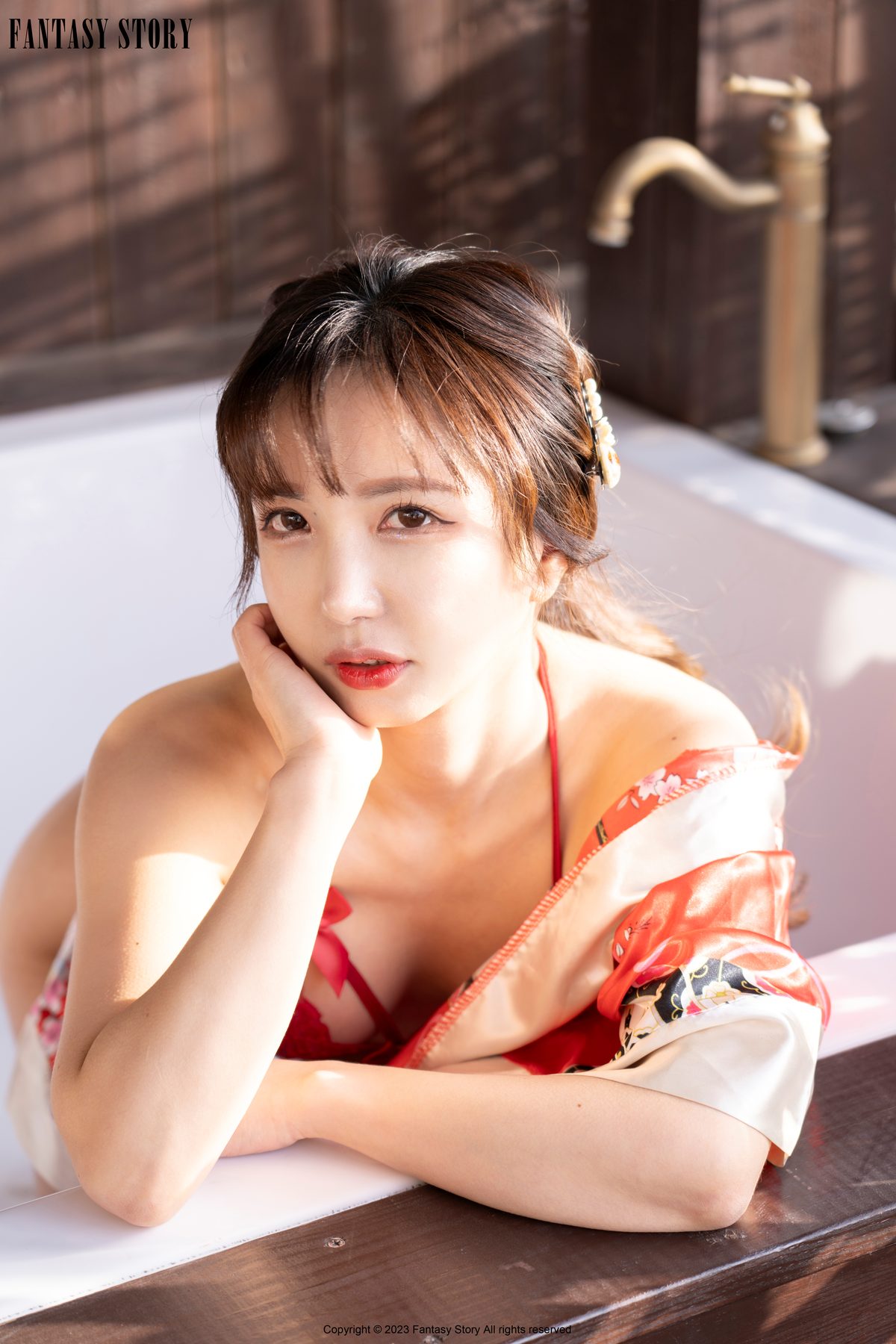 Fantasy Story Rua – A Girl In A Red Yukata B