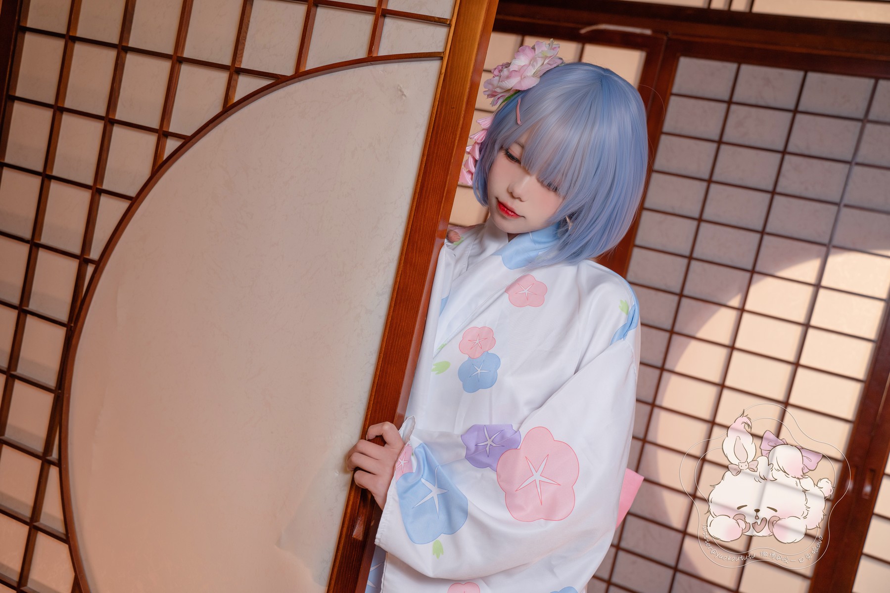 Cosplay 黏黏团子兔 蕾姆夏日祭