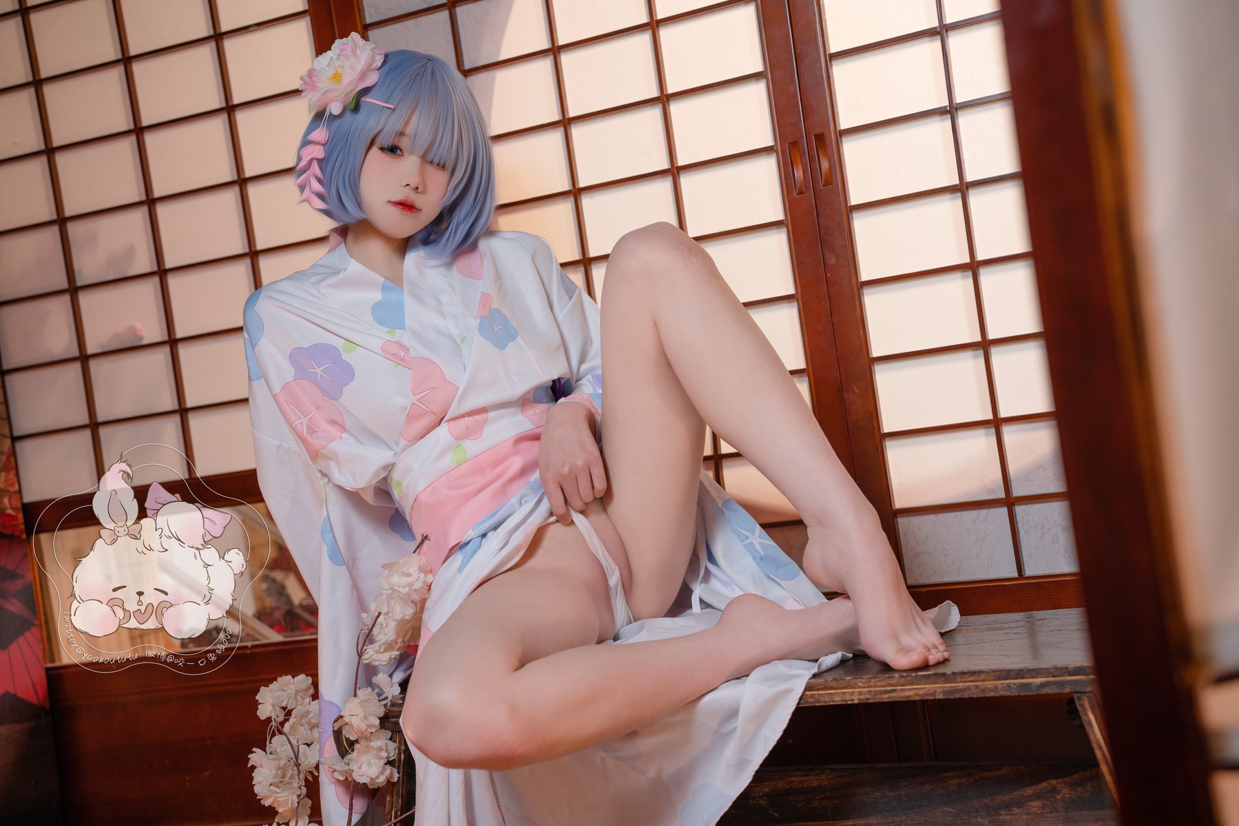 Cosplay 黏黏团子兔 蕾姆夏日祭