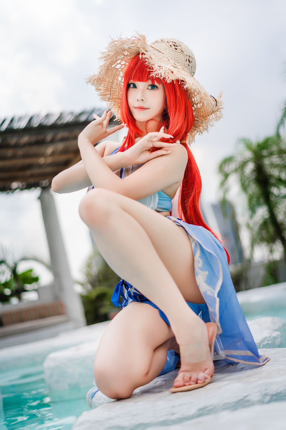 Coser@蜜汁猫裘 – 原神 妮露泳装