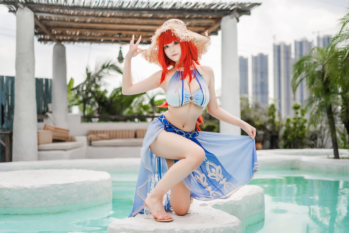 Coser@蜜汁猫裘 – 原神 妮露泳装